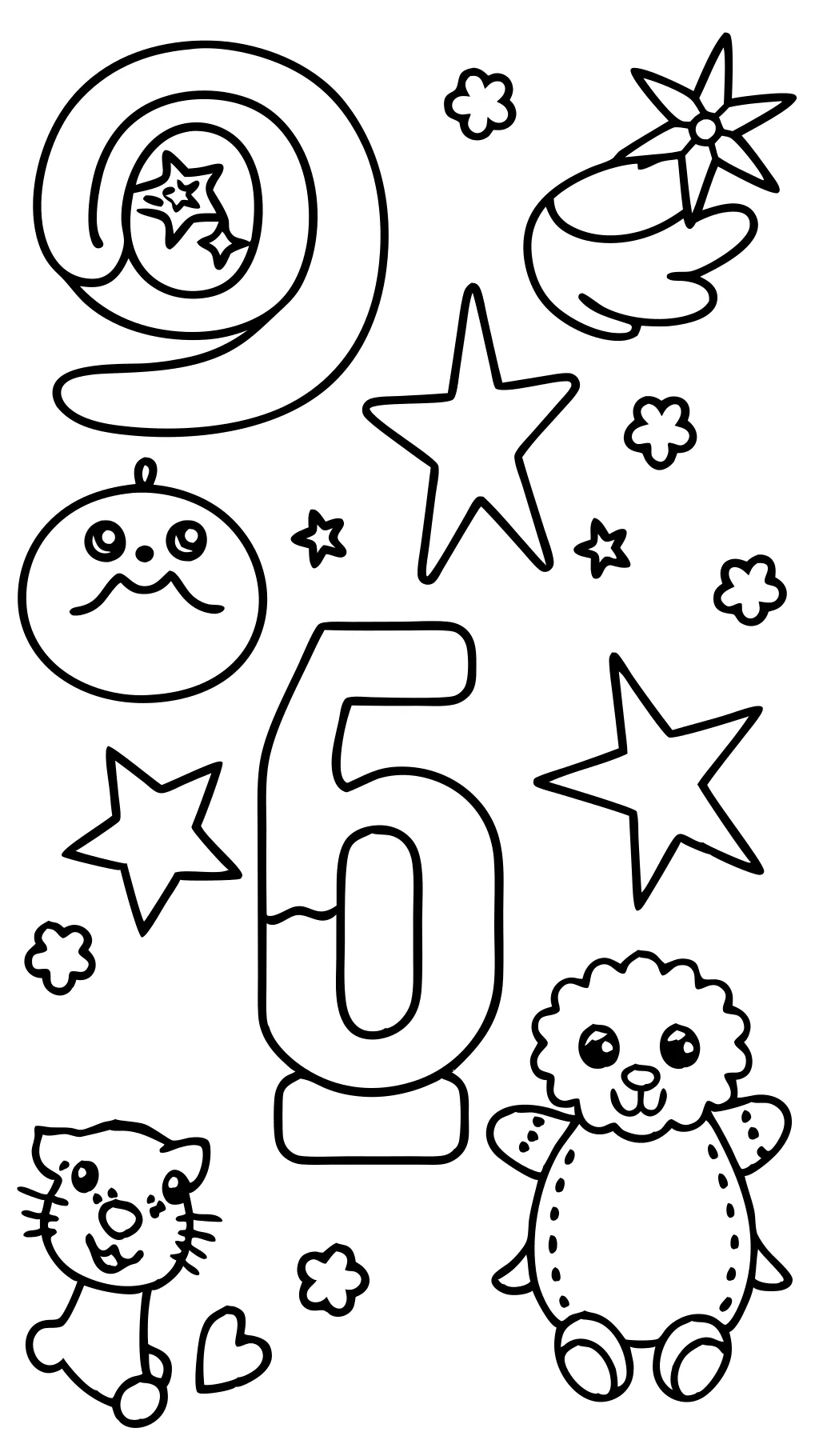 free printable number coloring pages